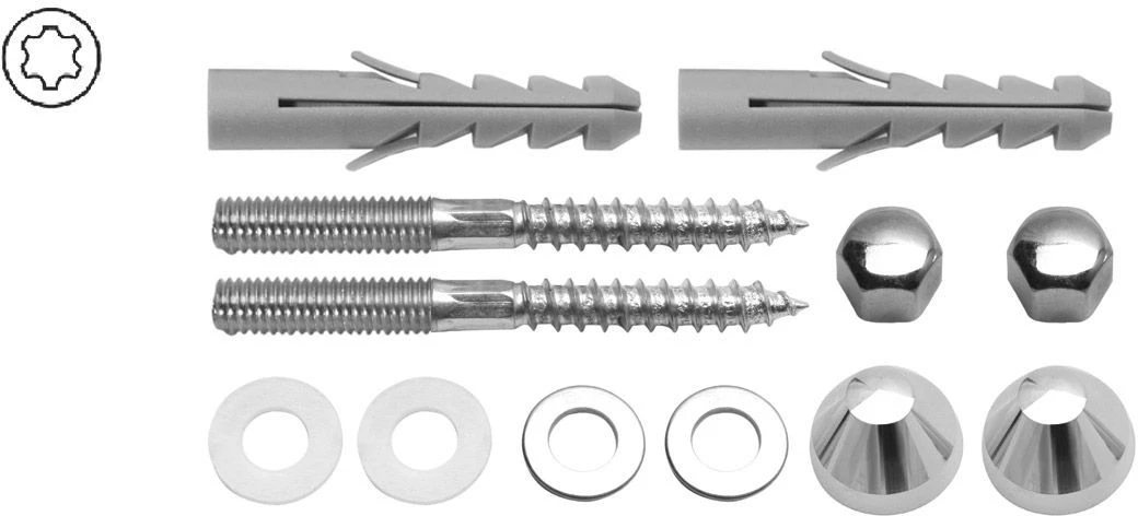 ASW Urinal-Befestigung 470225 M8x110mm, Verchromt 3 ASW Urinal-Befestigung 470225 M8x110mm, Verchromt