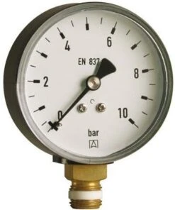 Afriso Manometer 0-6 Bar, Senkrecht 63563 Gehäuse 80mm Durchmesser, 1/2" Anschluss