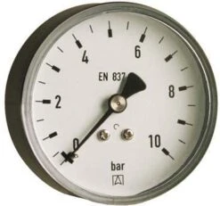 Afriso Rohrfedermanometer 63539 G 1/4 B, 10 Bar, Gehäuse-d= 63mm