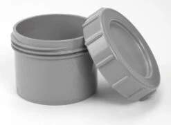 Airfit Endstopfen 51110ES DN 110, Mit Schraubverschlusskappe, Grau