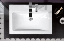 Alape Aufsatzwaschtisch AB.R585H.1 3202000000 58,5 X 40,5 Cm, Weiss, Mit Hahnloch Und Überlauf