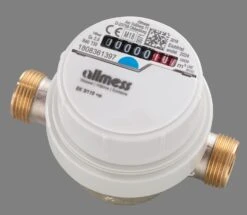 Allmess Aufputzwasserzähler 6EWB15110B40NBA EVW 3/110V, Q3 2,5, DN 15, 110mm, TU6+m