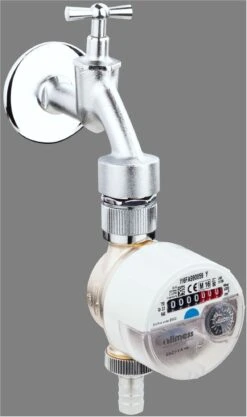 Allmess Zapfventilwasserzähler 1401112206 GWZ 3-V-K+m, Q3 2,5, DN 15, 82mm