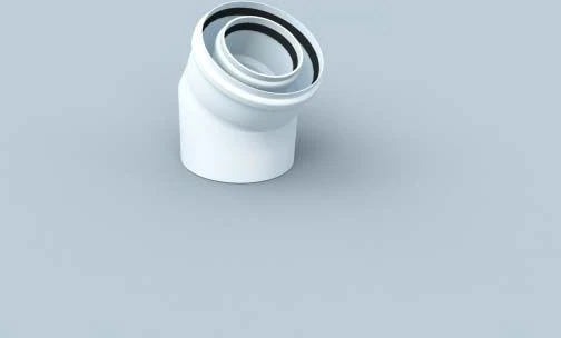 Bertrams Polyline LAS Bogen 41BG45-60 45°, DN 60/100, Innen, Weiß 3 Bertrams Polyline LAS Bogen 41BG45-60 45°, DN 60/100, Innen, Weiß