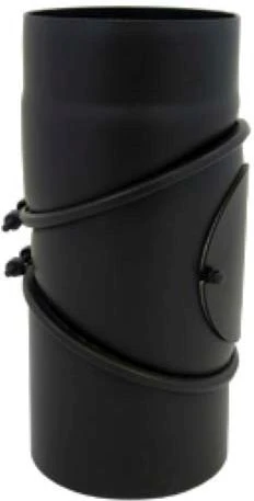 Bertrams ST-Pu Segmentbogen 08SBV-RV-130L Ø 130 Mm, 3-tlg, Frei Verstellbar 0-90°, Pulverbeschichtet, Schwarz