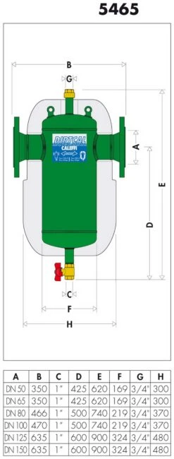 Geberit Store -Geberit Store Caleffi DiscalDirt Mikroblasen Schlammabscheider 546062 DN 65 Stahl Gehaeuse Flanschanschluesse mit Isolierung 1
