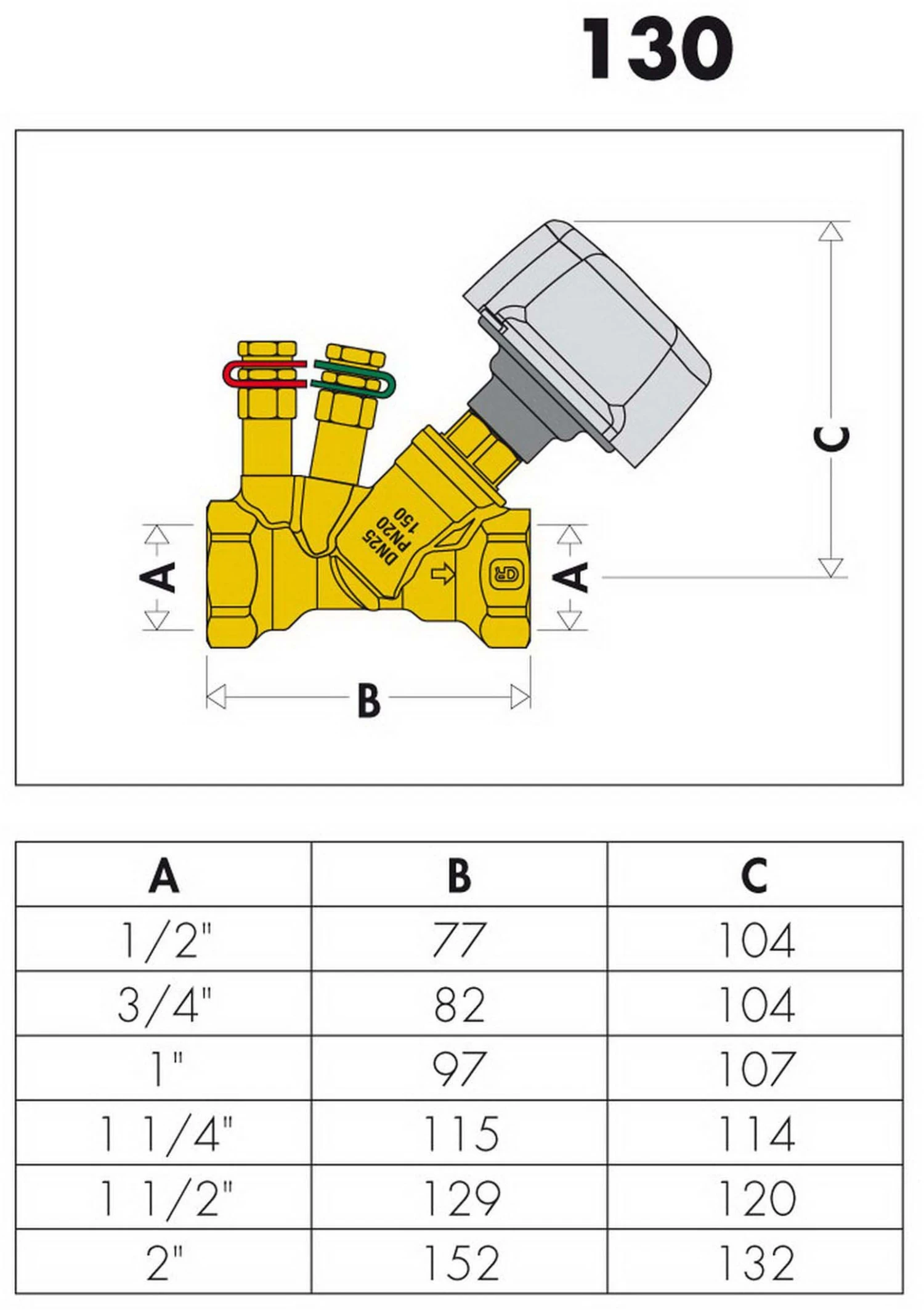 Caleffi Strangregulierventil 130500 3/4" 4 Caleffi Strangregulierventil 130500 3/4" – Bild 2