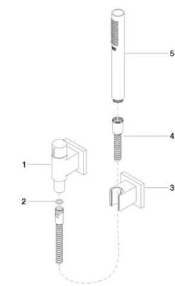 Dornbracht Brausegarnitur Elemental Spa Chrom, Mit Einzelrosetten, Mit Ventil -Geberit Store Dornbracht Brausegarnitur Elemental Spa chrom mit Einzelrosetten mit Ventil 2