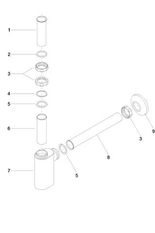 Dornbracht Geruchverschluss Chrom, 11/4", Mit Rosette 5 Dornbracht Geruchverschluss Chrom, 11/4", Mit Rosette – Bild 3