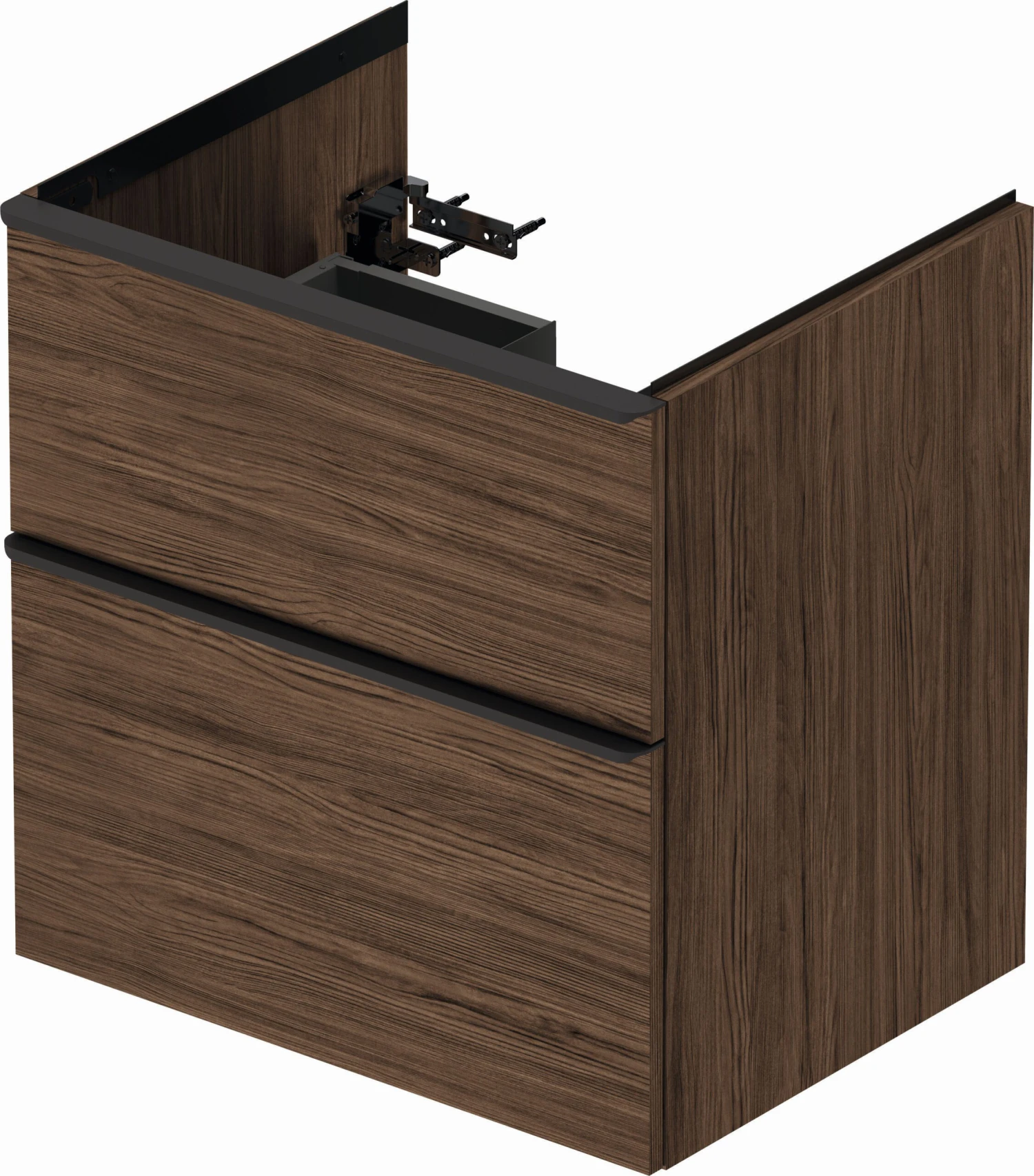 Duravit D-Neo Waschtisch-Unterschrank DE436102121 61 X 46,2 Cm, Nussbaum Dunkel, Wandhängend, 1 Schubkasten, 1 Auszug 4 Duravit D-Neo Waschtisch-Unterschrank DE436102121 61 X 46,2 Cm, Nussbaum Dunkel, Wandhängend, 1 Schubkasten, 1 Auszug – Bild 2