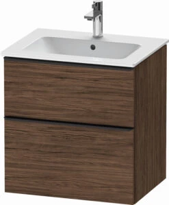Duravit D-Neo Waschtisch-Unterschrank DE436102121 61 X 46,2 Cm, Nussbaum Dunkel, Wandhängend, 1 Schubkasten, 1 Auszug