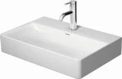 Duravit DuraSquare Waschtisch 23566000411 600x400mm, Weiß Wondergliss, Ohne Überlauf
