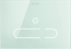 Duravit DuraSystem Betätigungsplatte WD5003012000 22,98 X 15,7 Cm, Berührungslos, Glas Weiß, Für WC