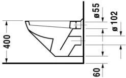 Duravit Duraplus Cascade Wand-WC 0206090000 36x53cm, 6,0 L, Cascade-Technik, Weiß -Geberit Store Duravit Duraplus Cascade Wand WC 0206090000 36x53cm 60 l Cascade Technik weiss 3