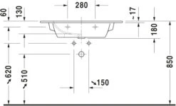 Duravit Me By Starck Möbel-Waschtisch 23368332001 83 X 49 Cm, Weiß Seidenmatt, WonderGliss, Mit Hahnloch, Überlauf, Hahnlochbank -Geberit Store Duravit Me by Starck Moebel Waschtisch 23368332001 83 x 49 cm weiss seidenmatt WonderGliss mit Hahnloch Ueberlauf Hahnlochbank 4