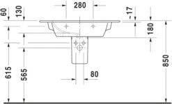 Duravit Me By Starck Möbel-Waschtisch 23368332001 83 X 49 Cm, Weiß Seidenmatt, WonderGliss, Mit Hahnloch, Überlauf, Hahnlochbank -Geberit Store Duravit Me by Starck Moebel Waschtisch 23368332001 83 x 49 cm weiss seidenmatt WonderGliss mit Hahnloch Ueberlauf Hahnlochbank 6