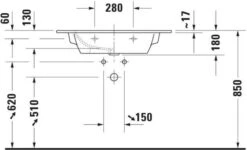 Duravit Me By Starck Möbel-Waschtisch 23368332001 83 X 49 Cm, Weiß Seidenmatt, WonderGliss, Mit Hahnloch, Überlauf, Hahnlochbank -Geberit Store Duravit Me by Starck Moebel Waschtisch 23368332001 83 x 49 cm weiss seidenmatt WonderGliss mit Hahnloch Ueberlauf Hahnlochbank 9