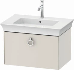 Duravit White Tulip Waschtisch-Unterschrank WT425103939 68,4 X 45,8 Cm, Nordic Weiß Seidenmatt, Wandhängend, 1 Auszug Mit Griff