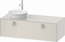 Duravit White Tulip Waschtisch-Unterschrank WT4982L3939 130 X 55 Cm, Nordic Weiß Seidenmatt, Wandhängend, 1 Auszug Mit Griff, Becken Links