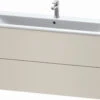 Duravit XSquare Waschtisch-Unterschrank XS417409191 121x56x47,8cm, 2 Schubkästen, Taupe