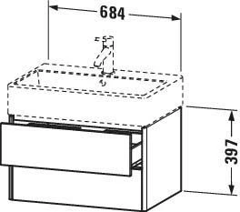 Duravit XSquare Waschtisch-Unterschrank XS419402222 68,4x39,7x46cm, 2 Schubkästen, Weiß Hochglanz 5 Duravit XSquare Waschtisch-Unterschrank XS419402222 68,4x39,7x46cm, 2 Schubkästen, Weiß Hochglanz – Bild 3