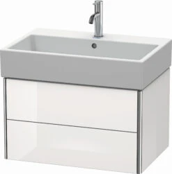 Duravit XSquare Waschtisch-Unterschrank XS419402222 68,4x39,7x46cm, 2 Schubkästen, Weiß Hochglanz