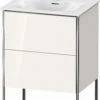 Duravit XSquare Waschtisch-Unterschrank XS452202222 61x84x47,8cm, Weiß Hochglanz, 2 Auszüge -Geberit Store Duravit XSquare Waschtisch Unterschrank XS452202222 61x84x478cm weiss hochglanz 2 Auszuege