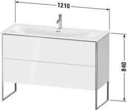 Duravit XSquare Waschtisch-Unterschrank XS452604747 121x84x47,8cm, Stone Blue Hochglanz, 2 Auszüge -Geberit Store Duravit XSquare Waschtisch Unterschrank XS452604747 121x84x478cm Stone Blue hochglanz 2 Auszuege 2