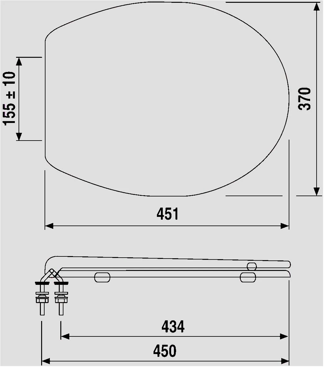 Eisenberg WC-Sitz Thermoplast 56.A15.01..0099 Mit Edelstahlscharniere, Verstellbar, Weiß 4 Eisenberg WC-Sitz Thermoplast 56.A15.01..0099 Mit Edelstahlscharniere, Verstellbar, Weiß – Bild 2
