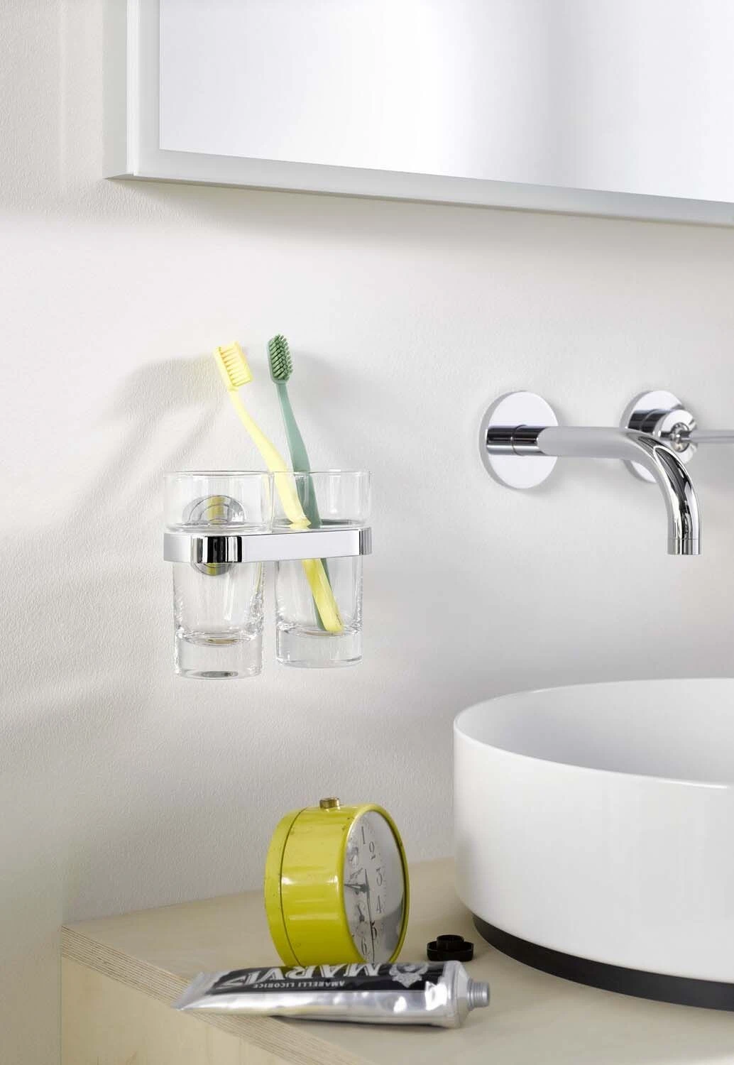 Emco Doppel-Glashalter Polo Nr. 072500100 Chrom, Kristallglas Klar 6 Emco Doppel-Glashalter Polo Nr. 072500100 Chrom, Kristallglas Klar – Bild 4