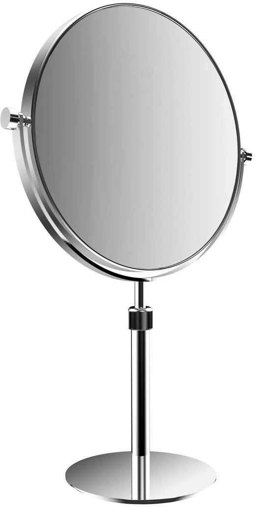 Emco Pure Rasier-/Kosmetikspiegel 109400120 Ø 229 Mm, 3-fach, Rund, Höhenverstellbar, Standspiegel, Chrom 3 Emco Pure Rasier-/Kosmetikspiegel 109400120 Ø 229 Mm, 3-fach, Rund, Höhenverstellbar, Standspiegel, Chrom