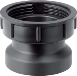 Geberit Anschlussstutzen 152179161 1 1/4", DN 50, Dichtung Und Überwurfmutter, PE-HD, Schwarz