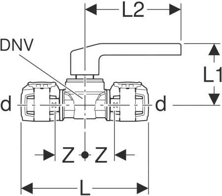 Geberit FlowFit Kugelhahn 619850001 Ø 16 Mm, 12,3 Cm, Mit Betätigungshebel 4 Geberit FlowFit Kugelhahn 619850001 Ø 16 Mm, 12,3 Cm, Mit Betätigungshebel – Bild 2