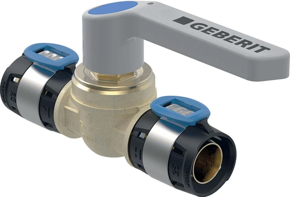 Geberit FlowFit Kugelhahn 619850001 Ø 16 Mm, 12,3 Cm, Mit Betätigungshebel 3 Geberit FlowFit Kugelhahn 619850001 Ø 16 Mm, 12,3 Cm, Mit Betätigungshebel