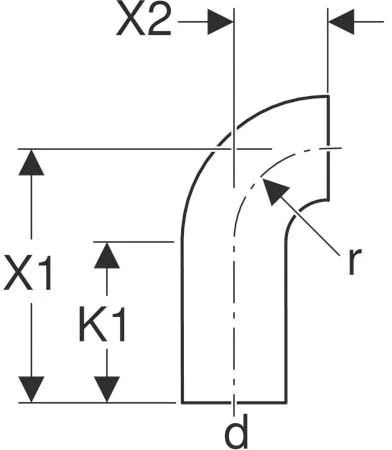 Geberit Pe Bogen 361055161 DN 50, 90Grad, Mit Langem Schenkel, PE-HD 4 Geberit Pe Bogen 361055161 DN 50, 90Grad, Mit Langem Schenkel, PE-HD – Bild 2