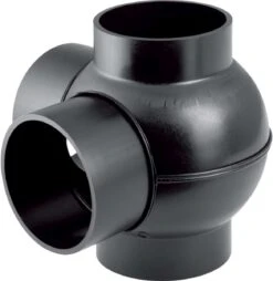 Geberit Pe Zweifach-Kugelabzweig 365325161 DN 70/70, 88,5Grad Anschlüsse 90Grad, PE-HD