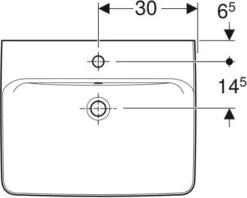 Geberit Renova Plan Waschtisch 501636001 60x48cm, Hahnloch Mittig, Mit Überlauf, Weiß 9 Geberit Renova Plan Waschtisch 501636001 60x48cm, Hahnloch Mittig, Mit Überlauf, Weiß -Geberit Store Geberit Renova Plan Waschtisch 501636001 60x48cm Hahnloch mittig mit Ueberlauf weiss 3