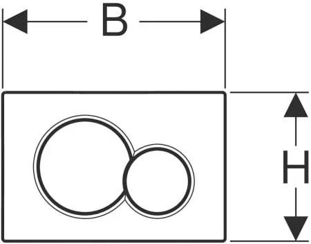 Geberit Sigma 01 Betätigungsplatte 115770LA5 Weiss, Tasten Gelb/grün, Für 2-Mengen-Spülung 4 Geberit Sigma 01 Betätigungsplatte 115770LA5 Weiss, Tasten Gelb/grün, Für 2-Mengen-Spülung – Bild 2