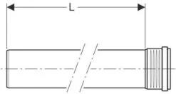 Geberit Silent PP Rohr 390404141 DN 90, 1000 Mm, Mit Muffe, Schalloptimiert -Geberit Store Geberit Silent PP Rohr 390404141 DN 90 1000 mm mit Muffe schalloptimiert 2