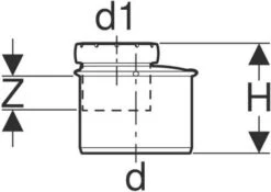 Geberit Silent Pro Reduktion 393572141 DN 100/50, Exzentrisch -Geberit Store Geberit Silent Pro Reduktion 393572141 DN 100 50 exzentrisch 2