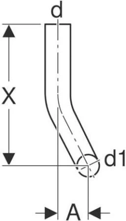 Geberit Spülbogen 118111111 4 Cm Nach Rechts Abgekröpft, 90Grad, D= 50mm, 28x21cm, Weiß -Geberit Store Geberit Spuelbogen 118111111 4 cm nach rechts abgekroepft 90Grad d 50mm 28x21cm weiss 2
