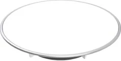 Geberit D90 Duschwannen-Ablaufdeckel 150266111 Platte Weiß, Ring Hochglanz-verchromt, Sperrwasserhöhe 30/50mm