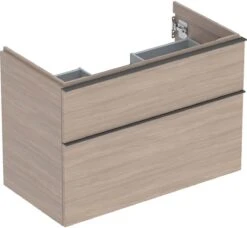 Geberit ICon Waschtisch-Unterschrank 502305JH1 88,8x61,5x47,6cm, 2 Schubladen, Eiche/Griff Lava Matt