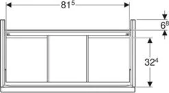 Geberit ICon Waschtisch-Unterschrank 502305JH1 88,8x61,5x47,6cm, 2 Schubladen, Eiche/Griff Lava Matt -Geberit Store Geberit iCon Waschtisch Unterschrank 502305JH1 888x615x476cm 2 Schubladen Eiche Griff lava matt 4