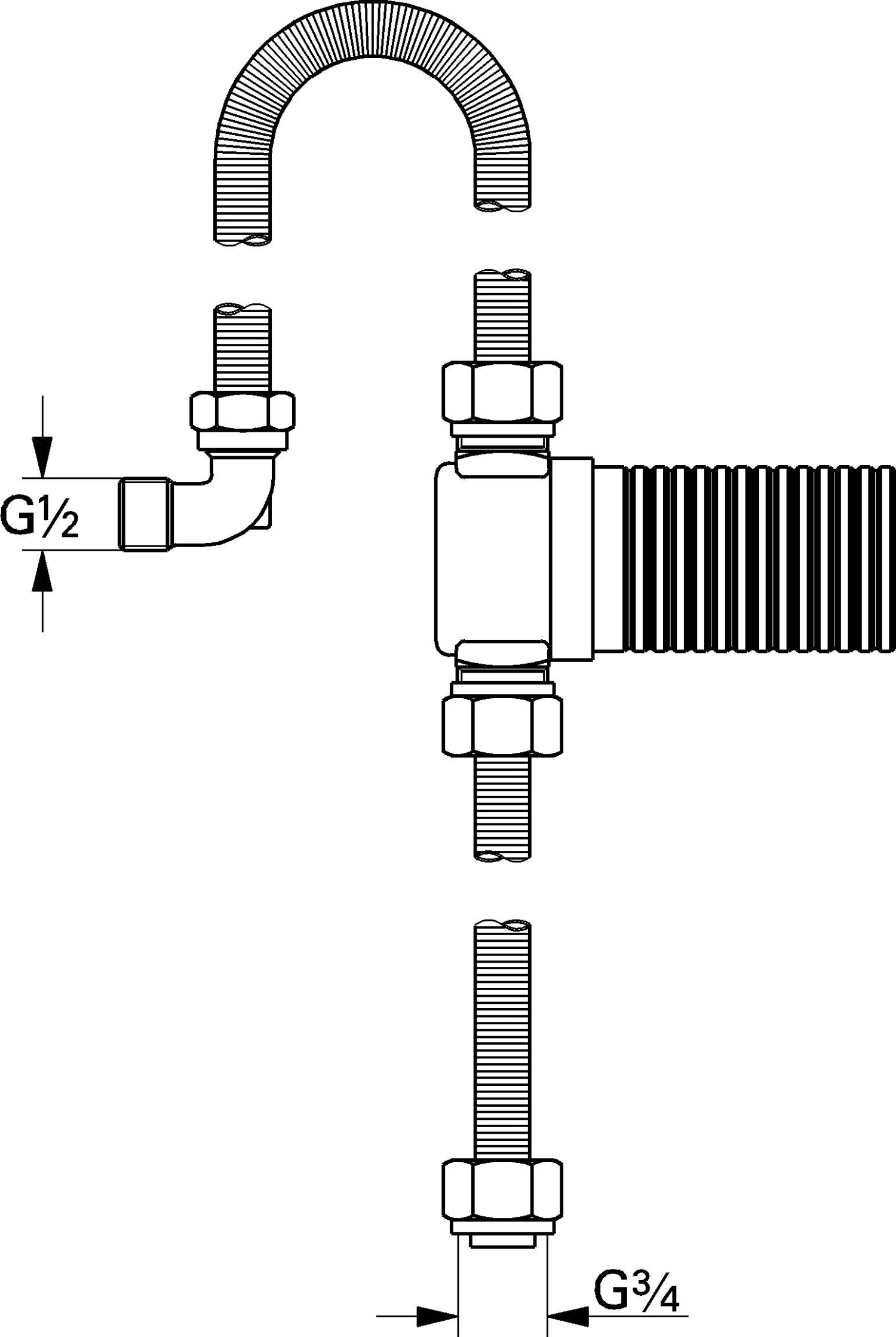Grohe Anschlussgarnitur Talentofill DN 20, Mit Unterputz-Rohrunterbrecher 4 Grohe Anschlussgarnitur Talentofill DN 20, Mit Unterputz-Rohrunterbrecher – Bild 2