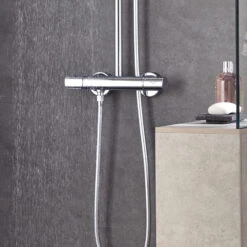 Grohe Euphoria 180 Duschsystem 27296001 Chrom, Aufputz-Brausethermostat -Geberit Store Grohe Euphoria 180 Duschsystem 27296001 chrom Aufputz Brausethermostat 8