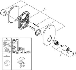 Grohe Grohtherm Special Brausethermostat 29096000 Chrom, Unterputz Thermostat -Geberit Store Grohe Grohtherm Special Brausethermostat 29096000 chrom Unterputz Thermostat 2