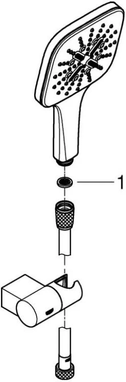 Grohe Rainshower Wandbrausehalterset 26588000 Chrom, 3 Strahlarten, Durchflussbegrenzer 9,5 L/min -Geberit Store Grohe Rainshower Wandbrausehalterset 26588000 chrom 3 Strahlarten Durchflussbegrenzer 95 l min 2