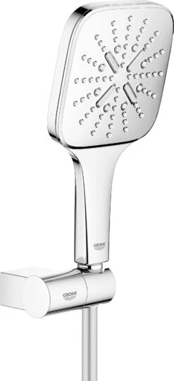 Grohe Rainshower Wandbrausehalterset 26588000 Chrom, 3 Strahlarten, Durchflussbegrenzer 9,5 L/min