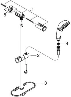 Grohe Tempesta Brausegarnitur 26086001 Chrom, Brausestange 60 Cm, 4 Strahlarten, Ohne Durchflussbegrenzer -Geberit Store Grohe Tempesta Brausegarnitur 26086001 chrom Brausestange 60 cm 4 Strahlarten ohne Durchflussbegrenzer 2